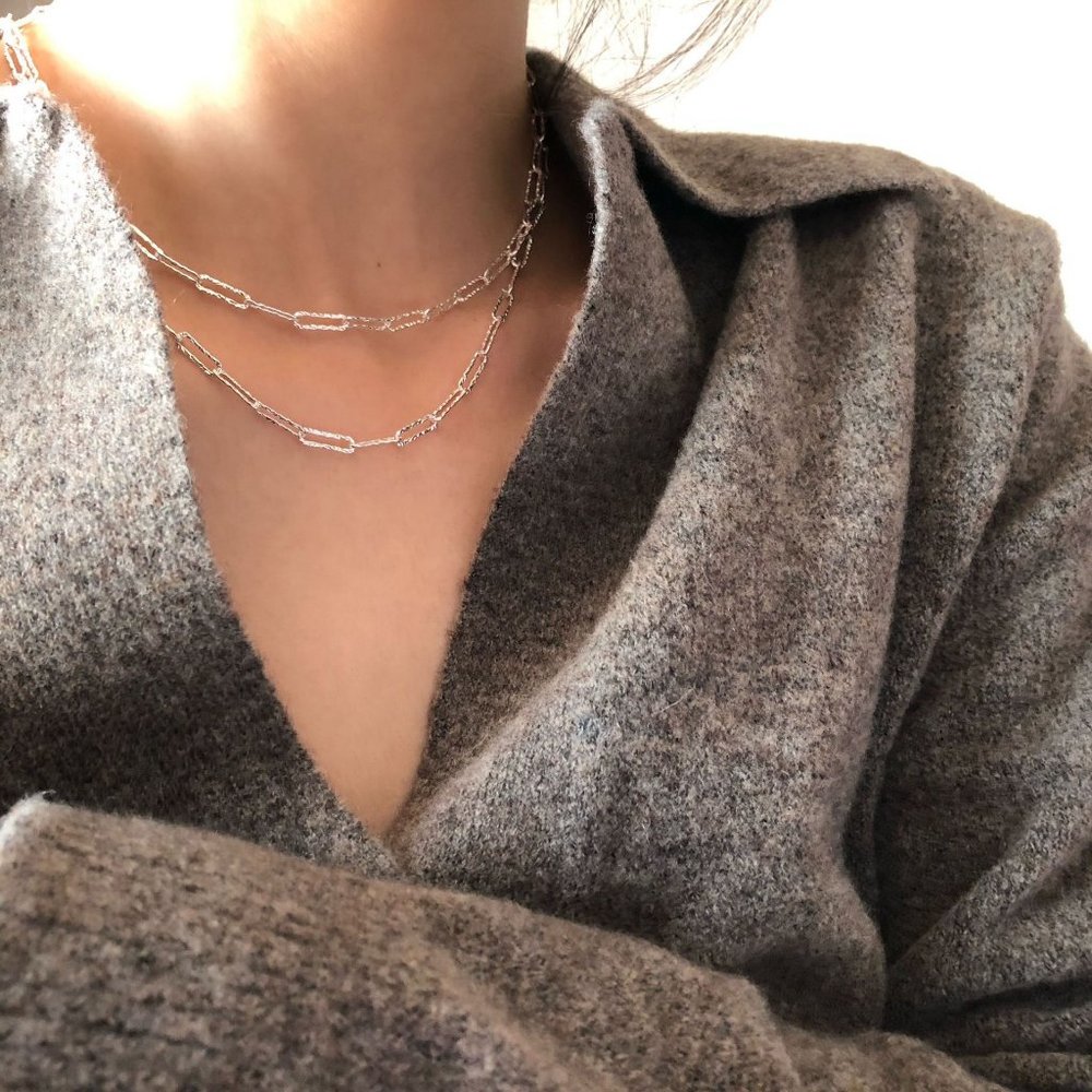 #NEW 925 Sterling Silver Shiny Link Chain Necklace - Picture 8 of 10